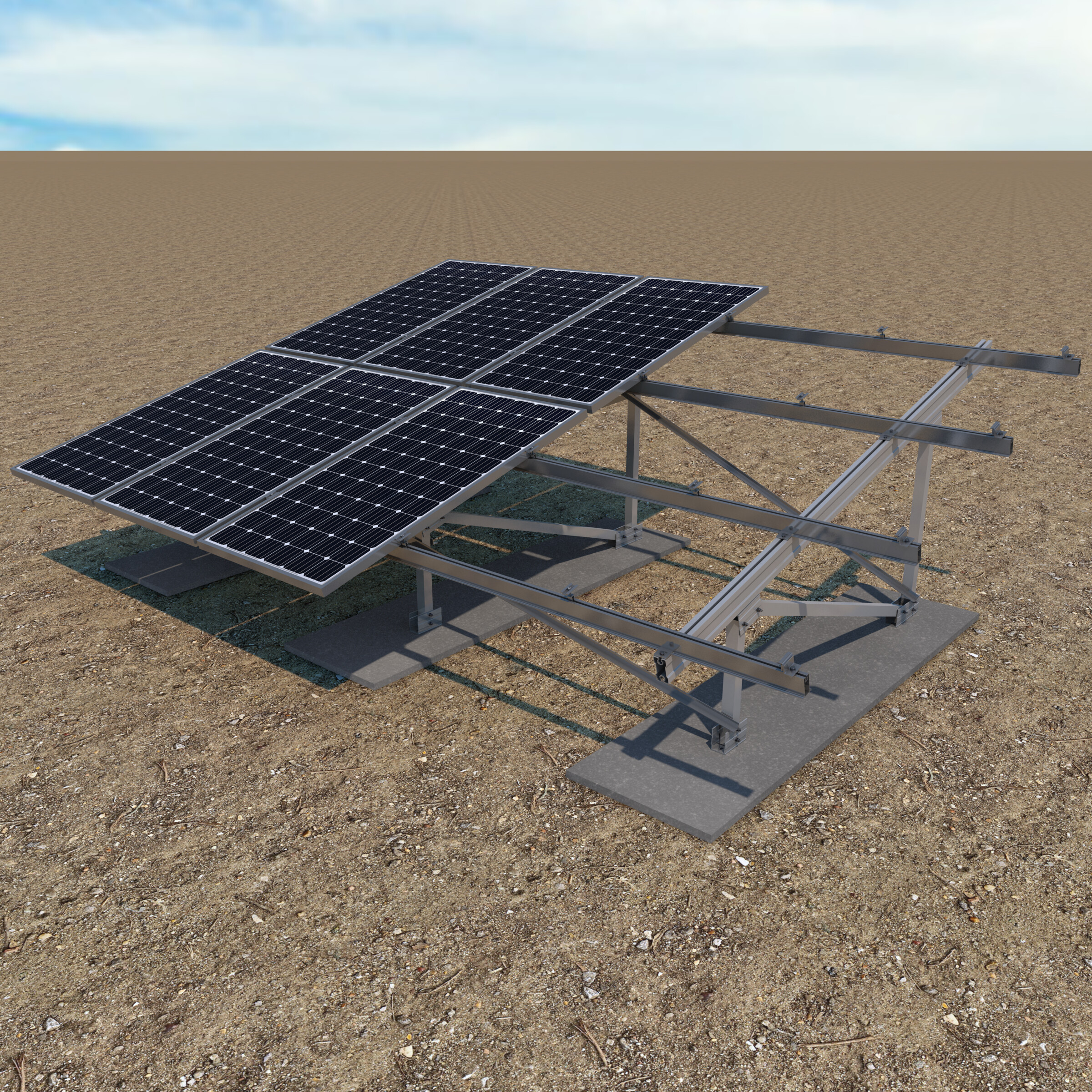 Soporte inclinado para terreno